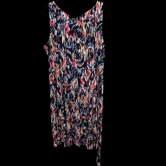ILE New York Plus Size Multicolor Swing Flare Sleeveless Dress Size 20W - Picture 3 of 4